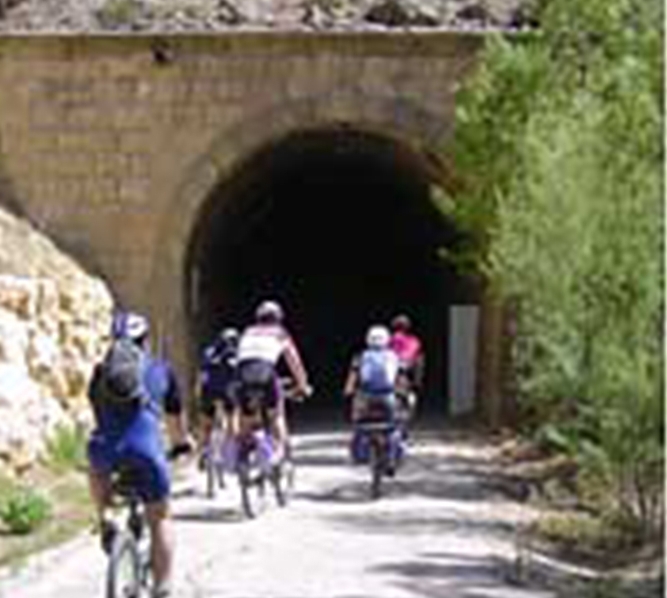 Greenway cycling_entering a tunnel